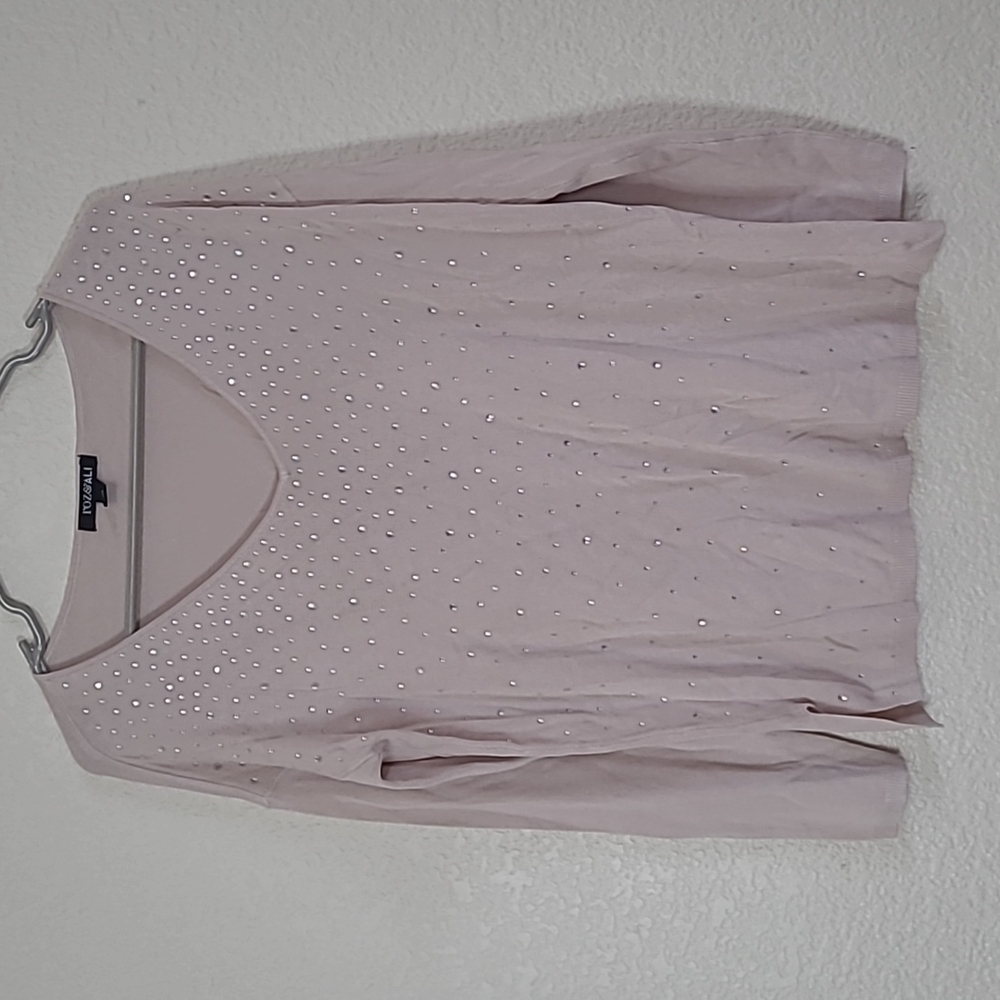 Roz & Ali Champagne colored XS long sleeve shirt